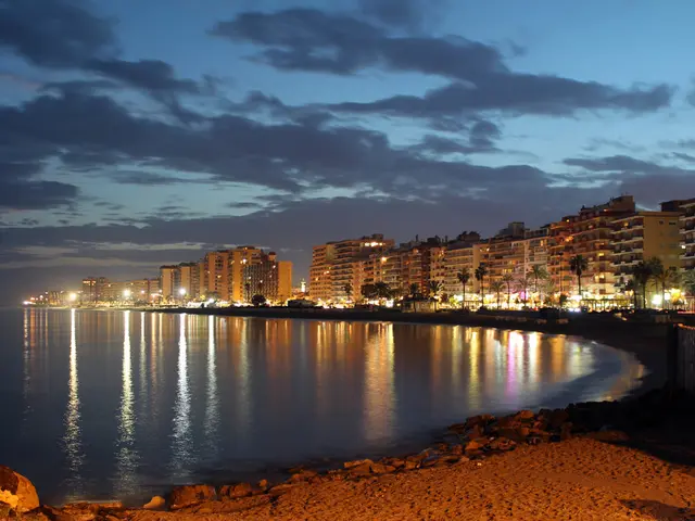 Scenic vistas of the Mediterranean Sea, focusing on the crossroad at Port La Galère on the French...