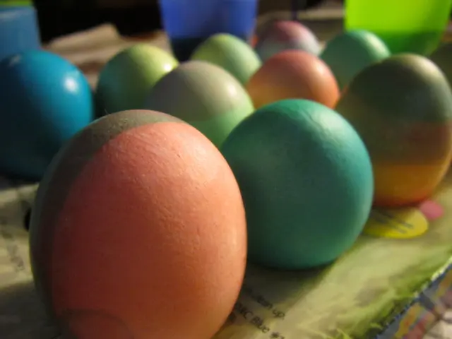 Creating Vibrant Easter Eggs with a Dye Kit: Guide to Crafting Multi-colored Easter Eggs