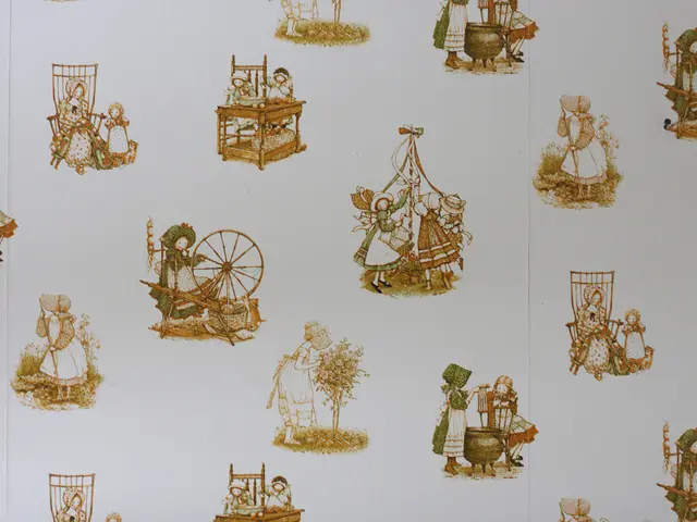 In this picture we can see wallpapers with some designs and the wallpapers are on an object.