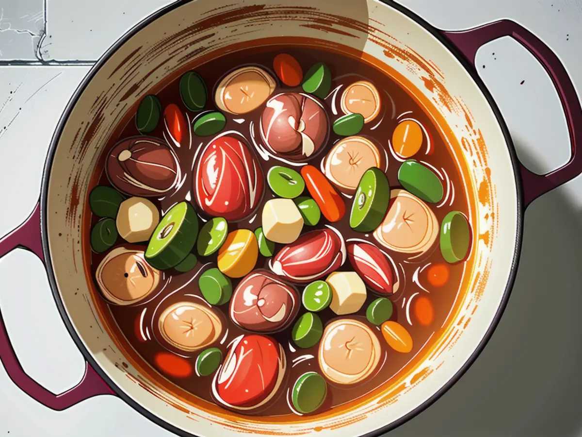 Simmering Vegetables for Southern Living's Meatball Soup Easy-to-Prepare Meatball Soup Dish